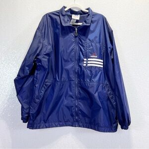 Adidas men’s windbreaker track jacket size X-Large Blue